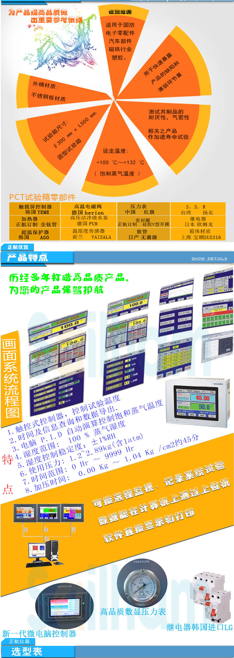 pct高壓加速老化試驗(yàn)箱零部件介紹